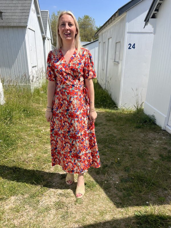 robe fleurie orange