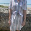 Robe chemise à rayures