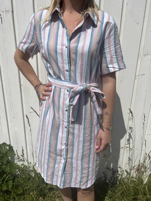 Robe chemise à rayures