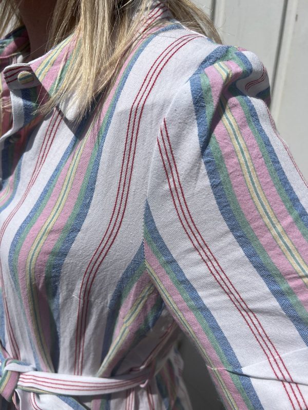 Robe chemise à rayures