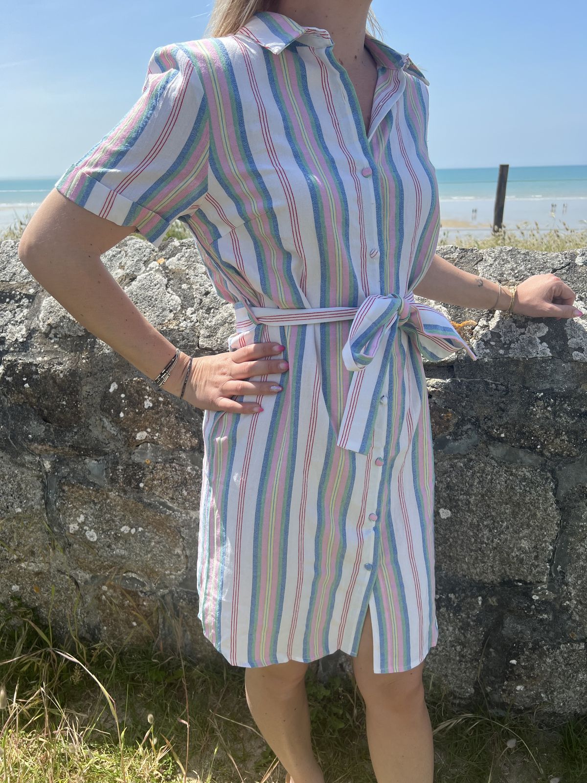 robe rayures robe chemise à rayures