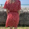 Robe fleurie rouge
