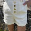 Short blanc femme