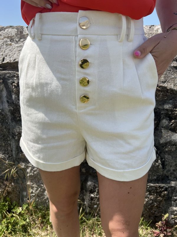 Short blanc femme