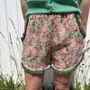 short fleuri vert