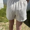 Short en lin beige