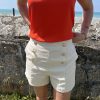 Short en lin beige