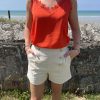 Short en lin beige