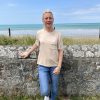 T-shirt beige manches courtes
