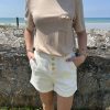 Short blanc femme