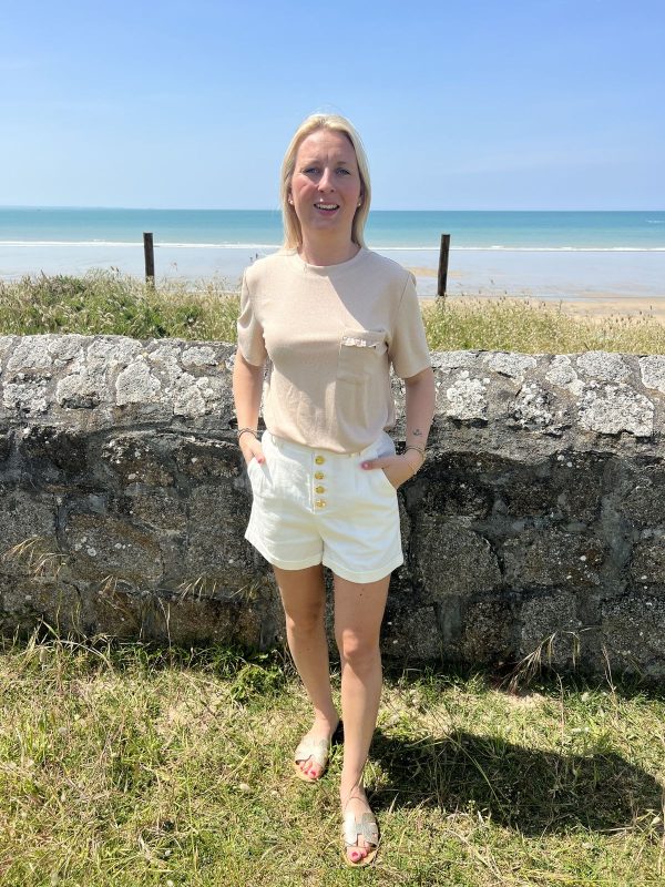 Short blanc femme