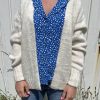 Blouse à imprimé marguerite bleu