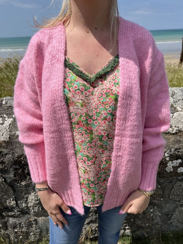 Top vert fleuri