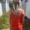 Top dentelle orange