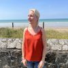 Top dentelle orange