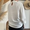 blouse blanche de dos