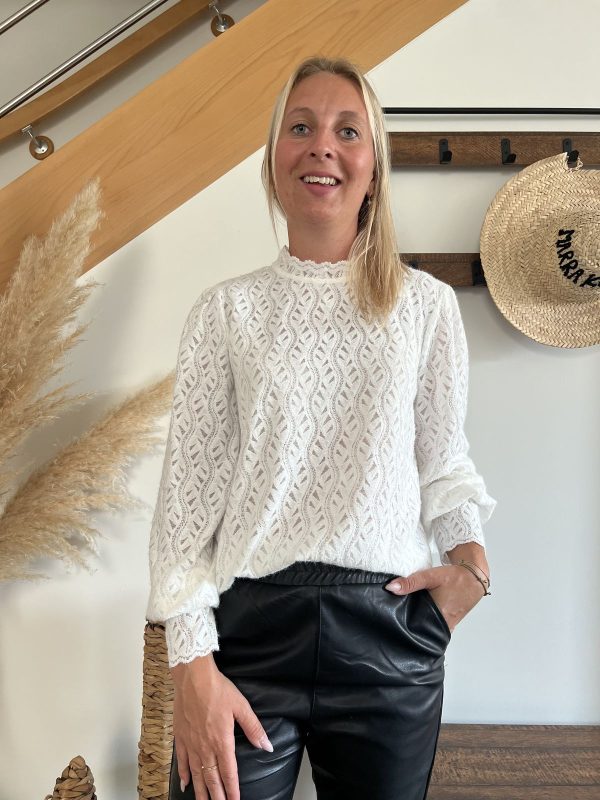 blouse blanche col montant