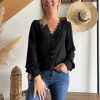 blouse noir femme