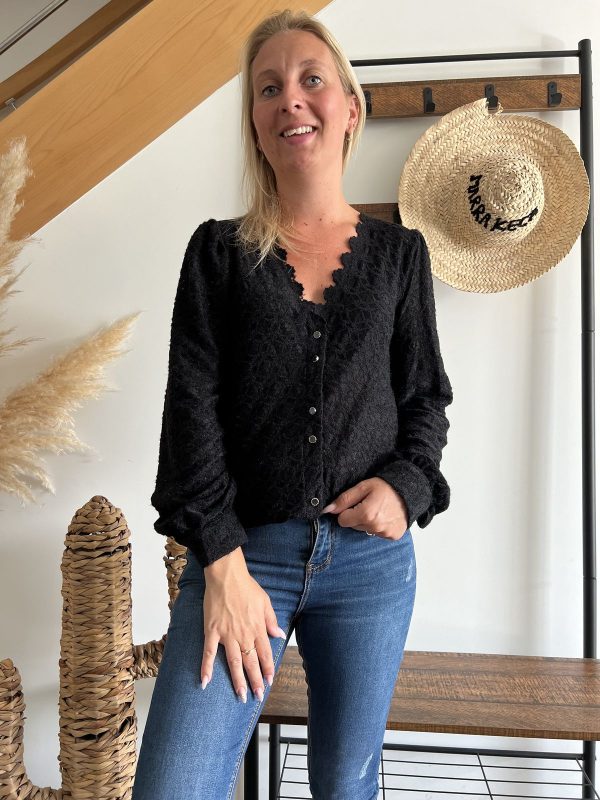 blouse noir femme