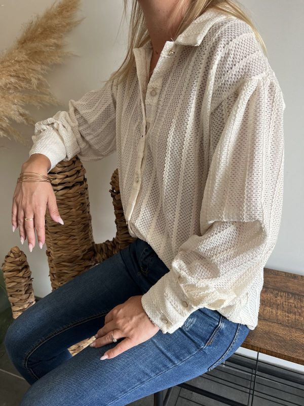 Chemise beige clair