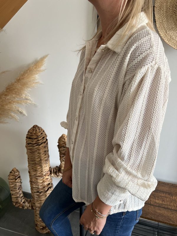 Chemise beige clair