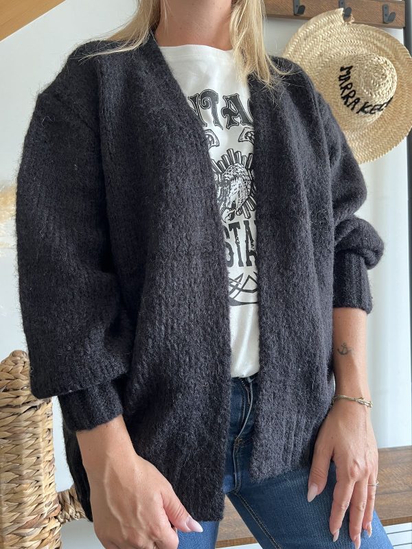 gilet noir en maille