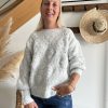 pull maille gris