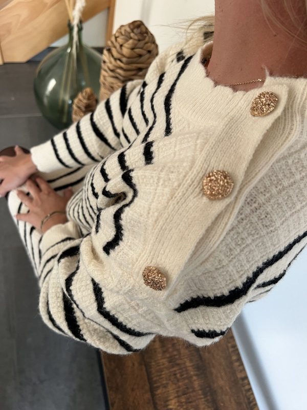 robe marinière bouton or