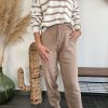 Ensemble rayé camel