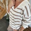 Ensemble rayé camel