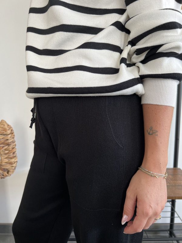 Ensemble rayé noir