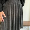 Jupe plissée argent pailleté