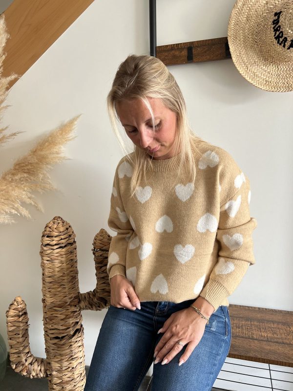pull cœur camel