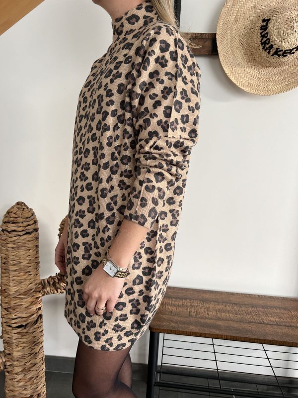 robe léopard maille