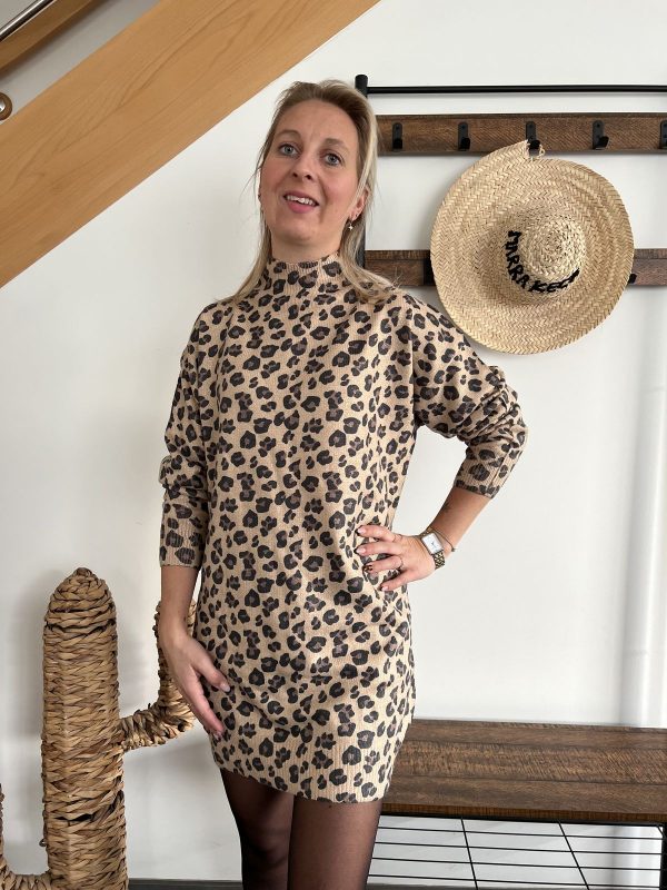 robe pull léopard