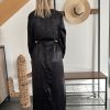 Robe midi fendu noir
