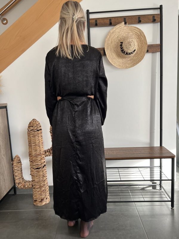 Robe midi fendu noir