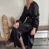 Robe midi fendu noir