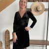 Robe en velours noir