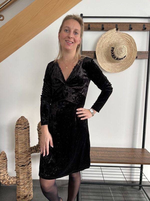 Robe en velours noir