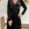 Robe en velours noir