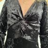 Robe en velours noir