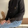 Veste noire lainage bouclette