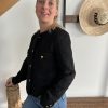 Veste noire lainage bouclette