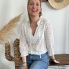Blouse blanche dentelle