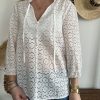 Blouse blanche dentelle