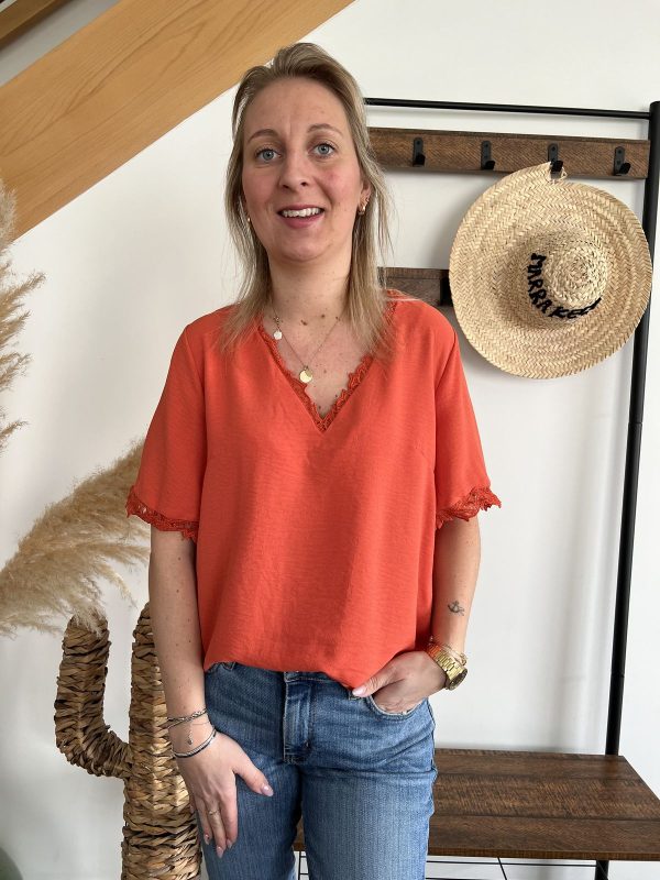 Blouse brique