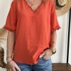Blouse brique