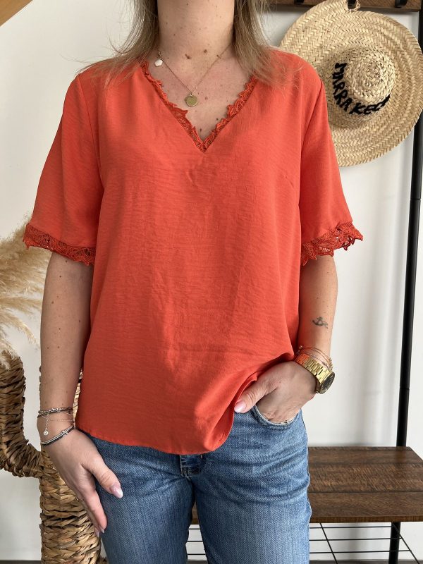Blouse brique