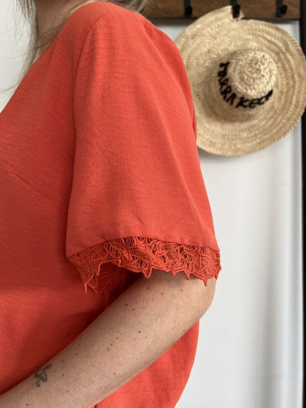 Blouse brique